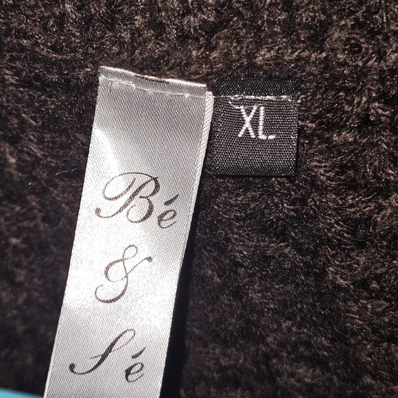 Be & Se Womens Cardigan Sweater Brown Knit Short Sleeve Buttons Pockets - Picture 4 of 4